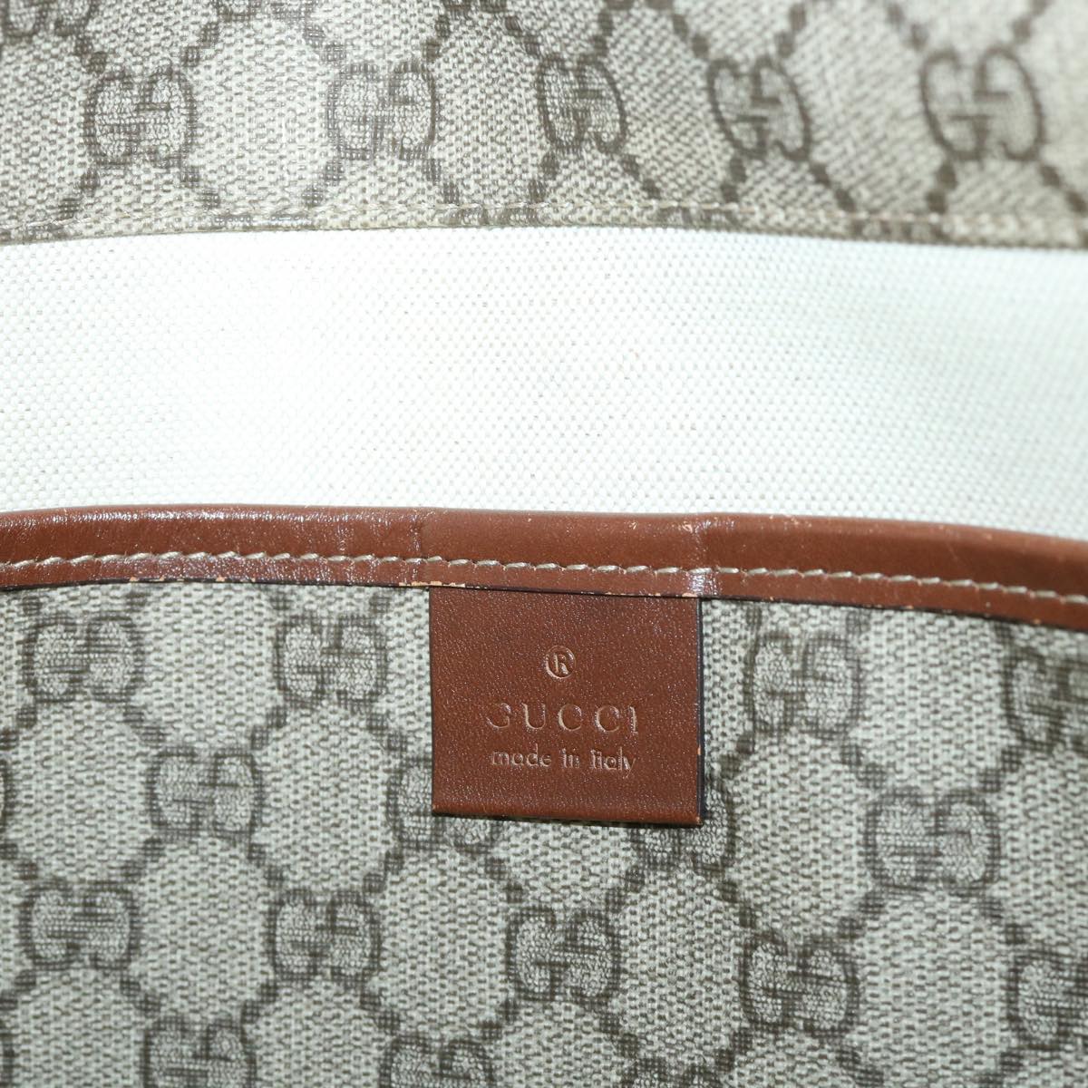 GUCCI GG Canvas Web Sherry Line Shoulder Bag PVC Leather Beige Red ep1457