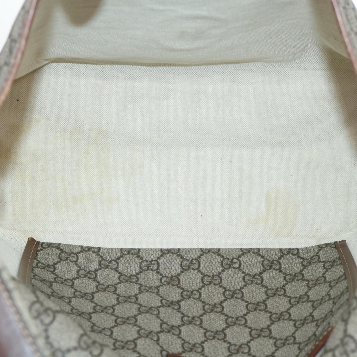 GUCCI GG Canvas Web Sherry Line Shoulder Bag PVC Leather Beige Red ep1457