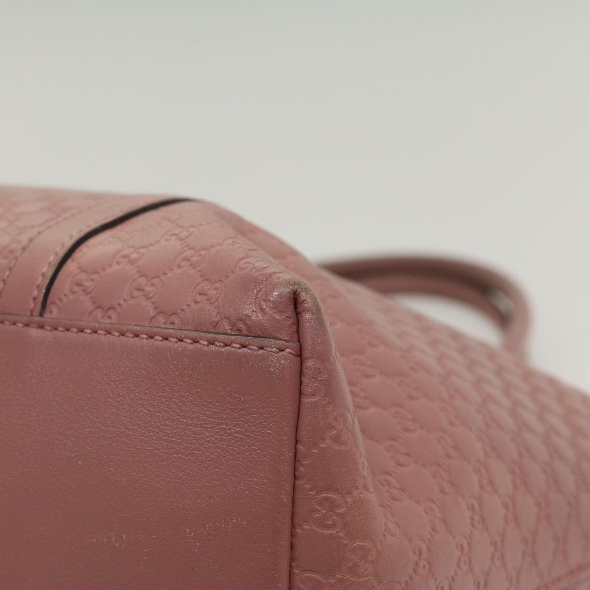 GUCCI Micro GG Canvas Shoulder Bag Pink 449657 ep1458