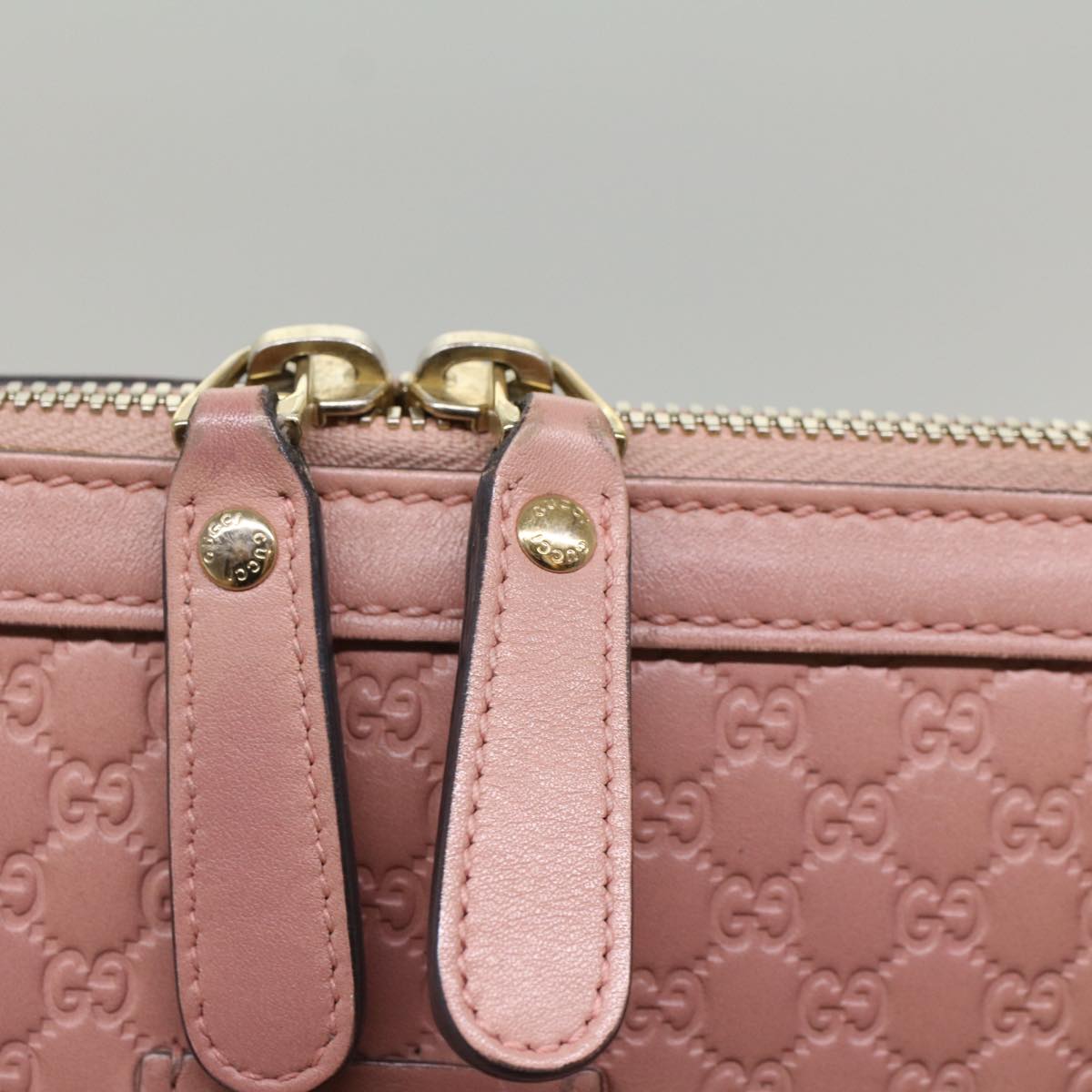 GUCCI Micro GG Canvas Shoulder Bag Pink 449657 ep1458