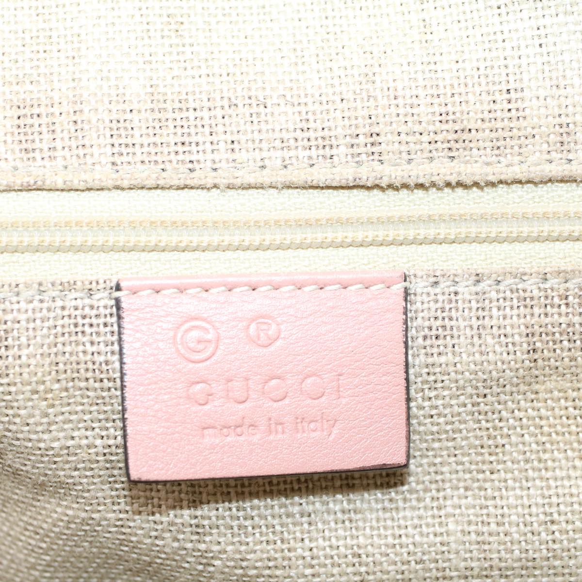 GUCCI Micro GG Canvas Shoulder Bag Pink 449657 ep1458
