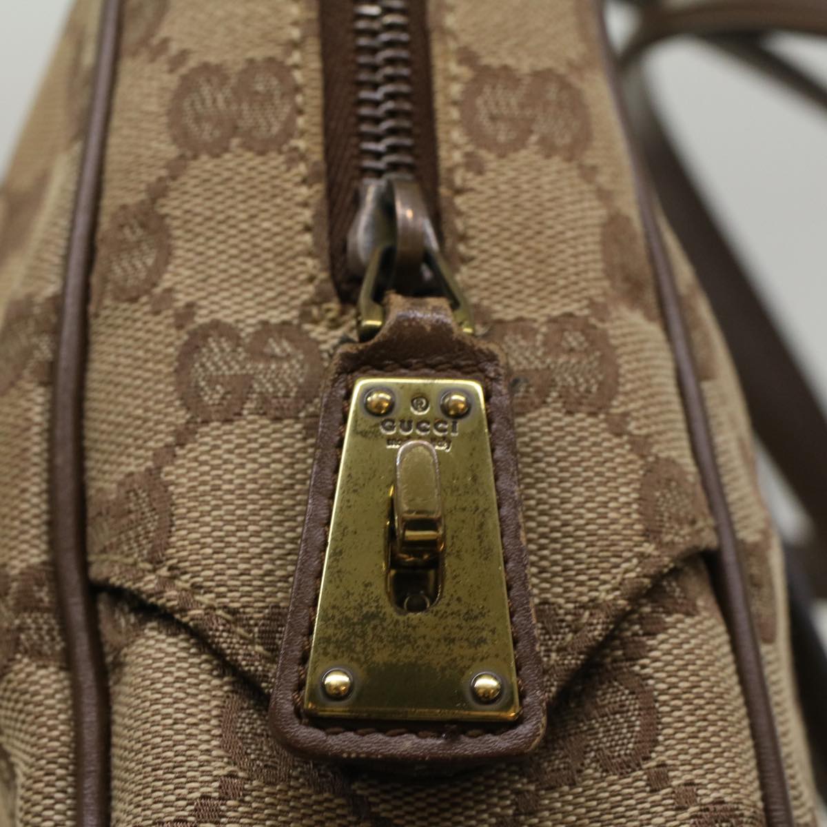 GUCCI GG Canvas Shoulder Bag Beige Brown 90674 ep1460
