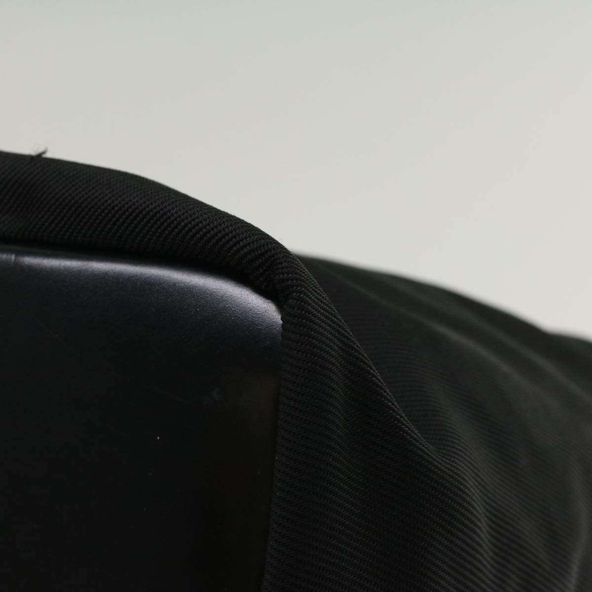 GUCCI Bamboo Shoulder Bag Nylon Black Brown ep1469