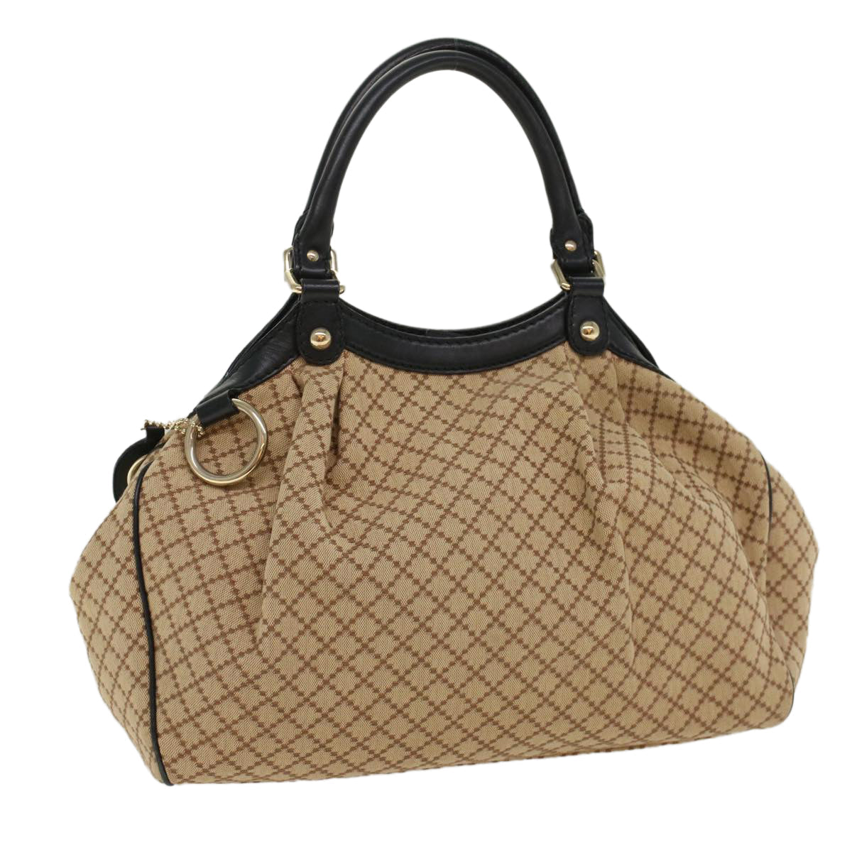 GUCCI Diamante Shoulder Bag Canvas Leather Beige 211944 ep1506