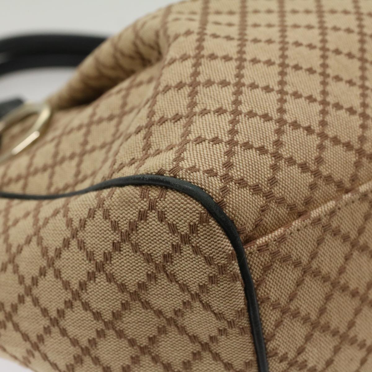 GUCCI Diamante Shoulder Bag Canvas Leather Beige 211944 ep1506