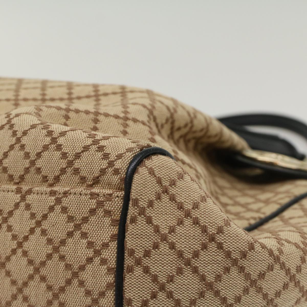 GUCCI Diamante Shoulder Bag Canvas Leather Beige 211944 ep1506
