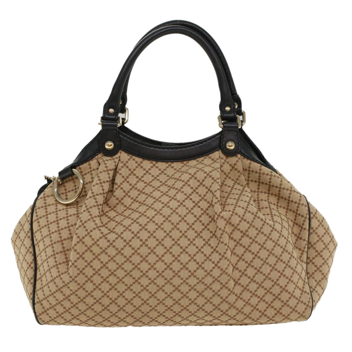 GUCCI Diamante Shoulder Bag Canvas Leather Beige 211944 ep1506