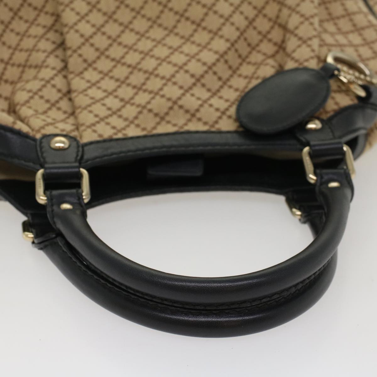 GUCCI Diamante Shoulder Bag Canvas Leather Beige 211944 ep1506