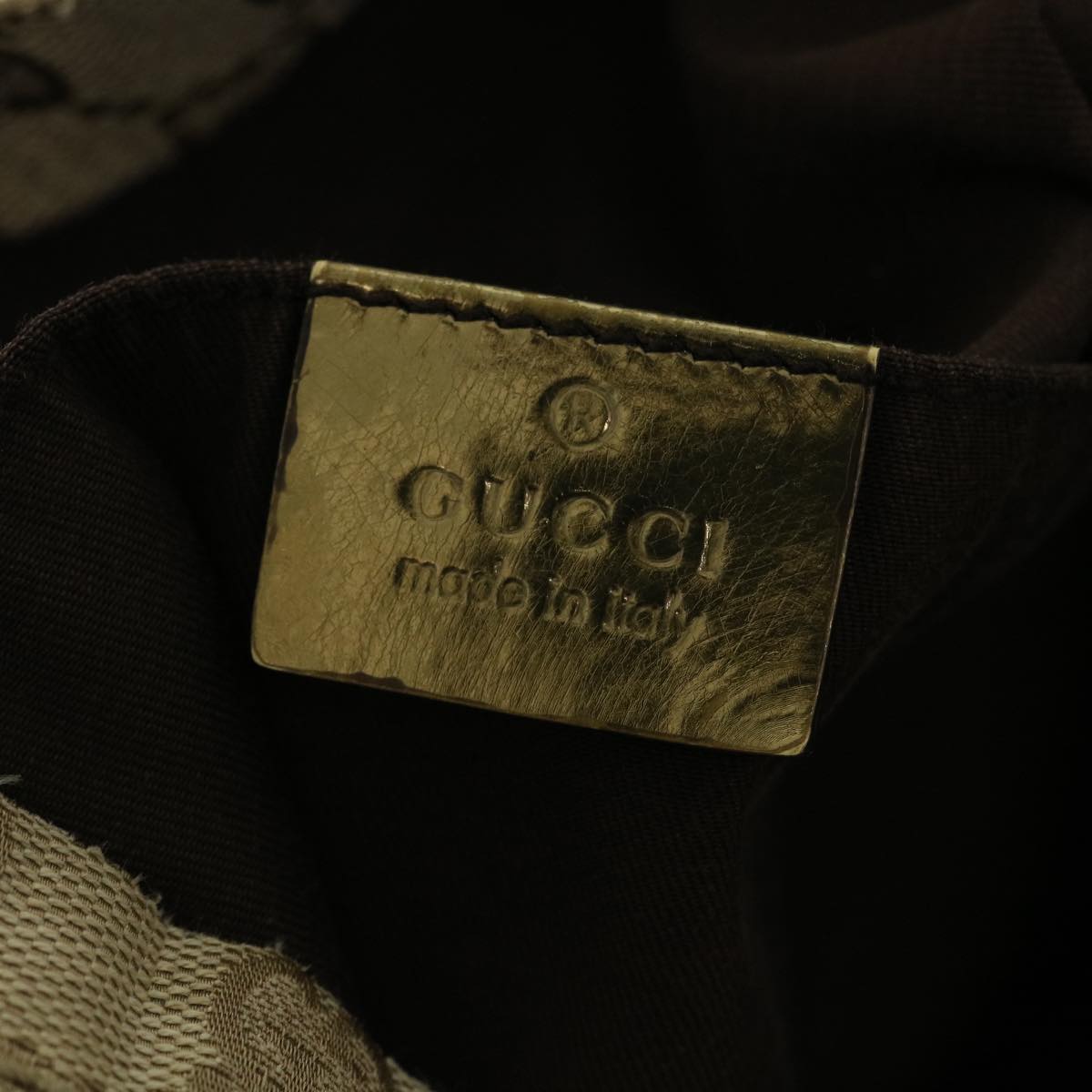 GUCCI GG Canvas Sherry Line Tote Bag Beige Pink gold 189669 ep1541