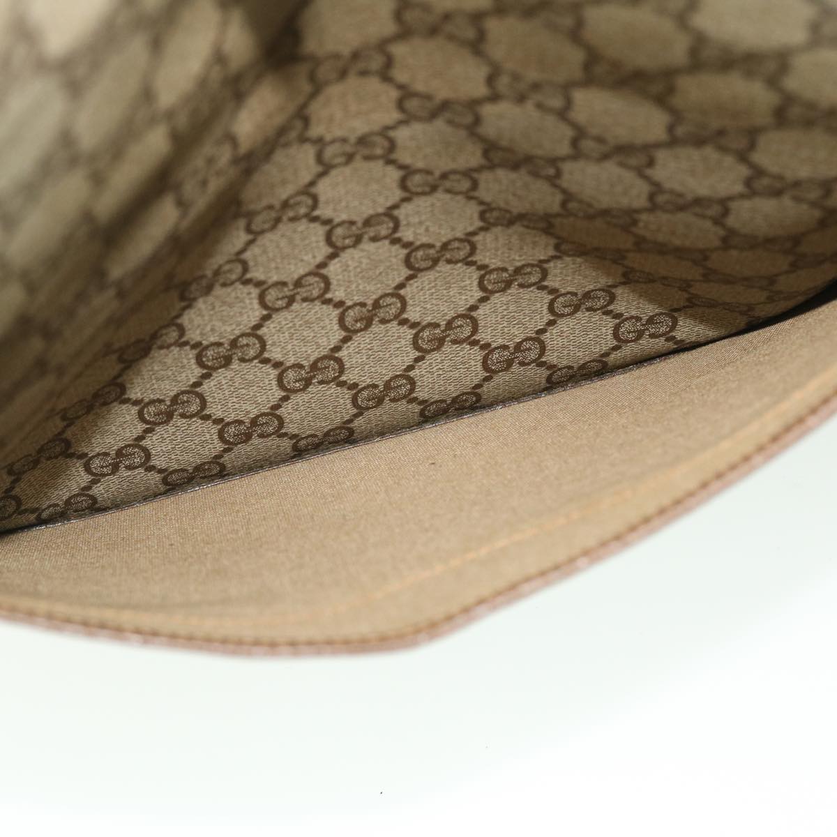 GUCCI GG Canvas Web Sherry Line Tote Bag PVC Leather Beige 39 02 003 ep1555