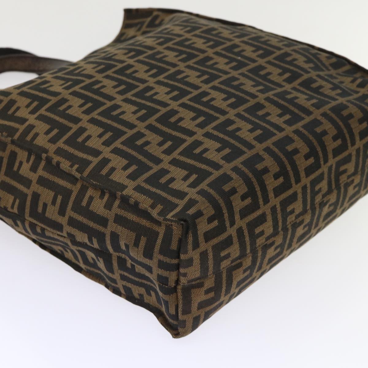 FENDI Zucca Canvas Tote Bag Nylon Brown Black ep1558