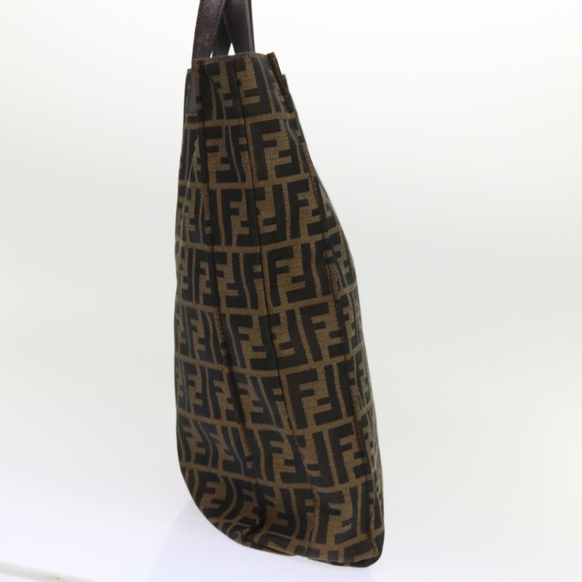 FENDI Zucca Canvas Tote Bag Nylon Brown Black ep1558