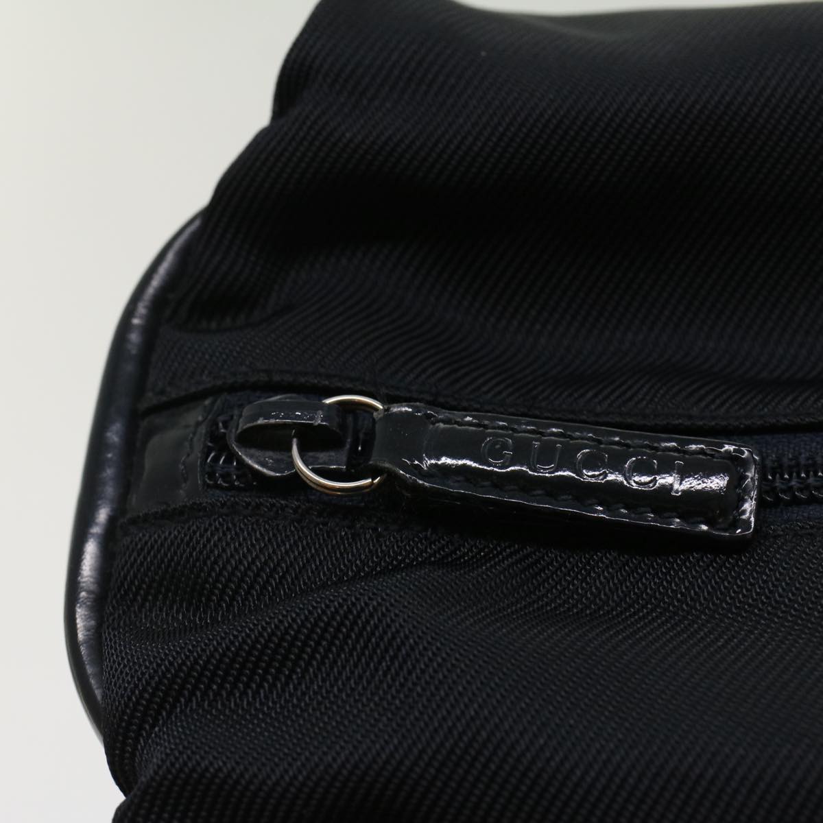 GUCCI Bamboo Hand Bag Nylon Black 000 3444 0580 ep1560