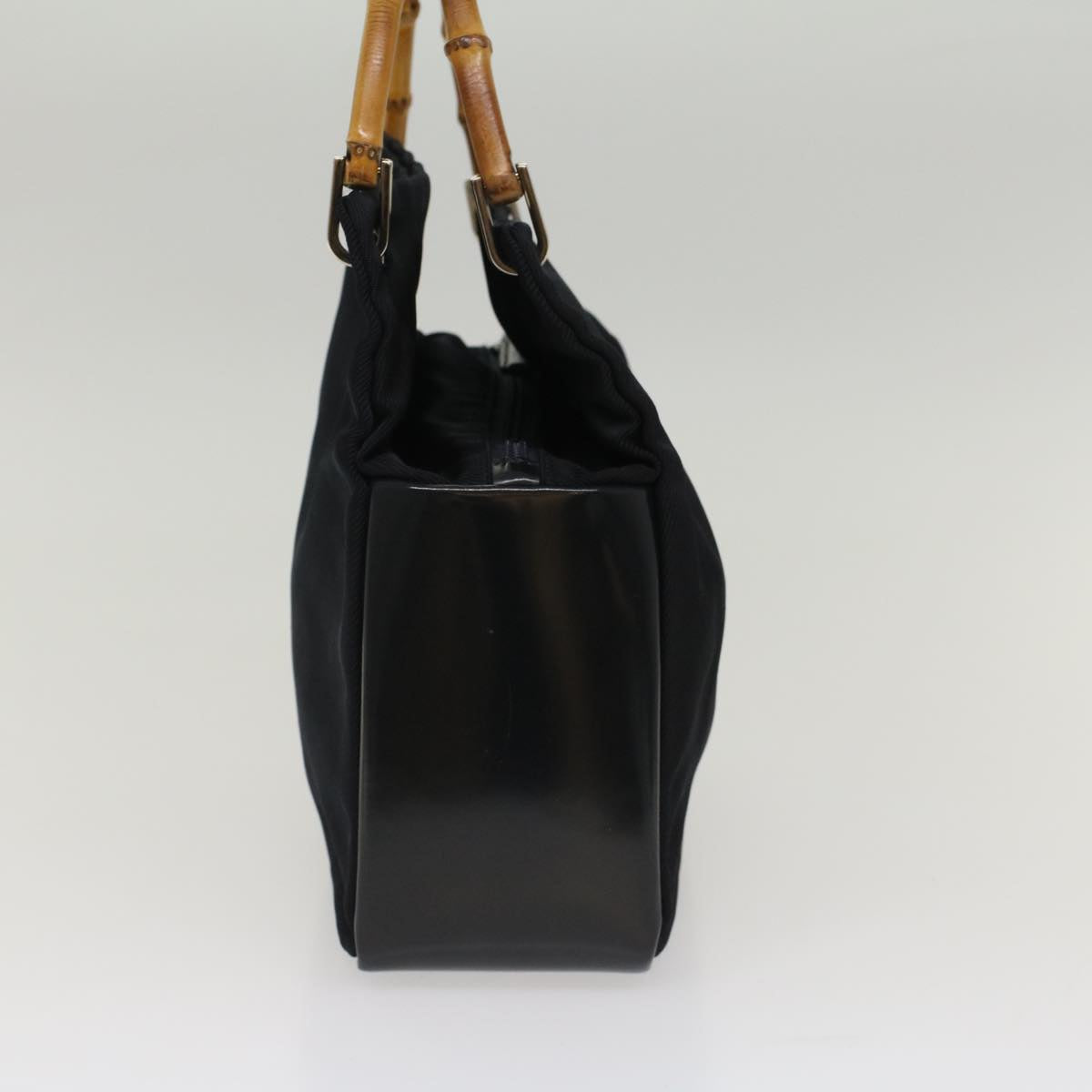 GUCCI Bamboo Hand Bag Nylon Black 000 3444 0580 ep1560