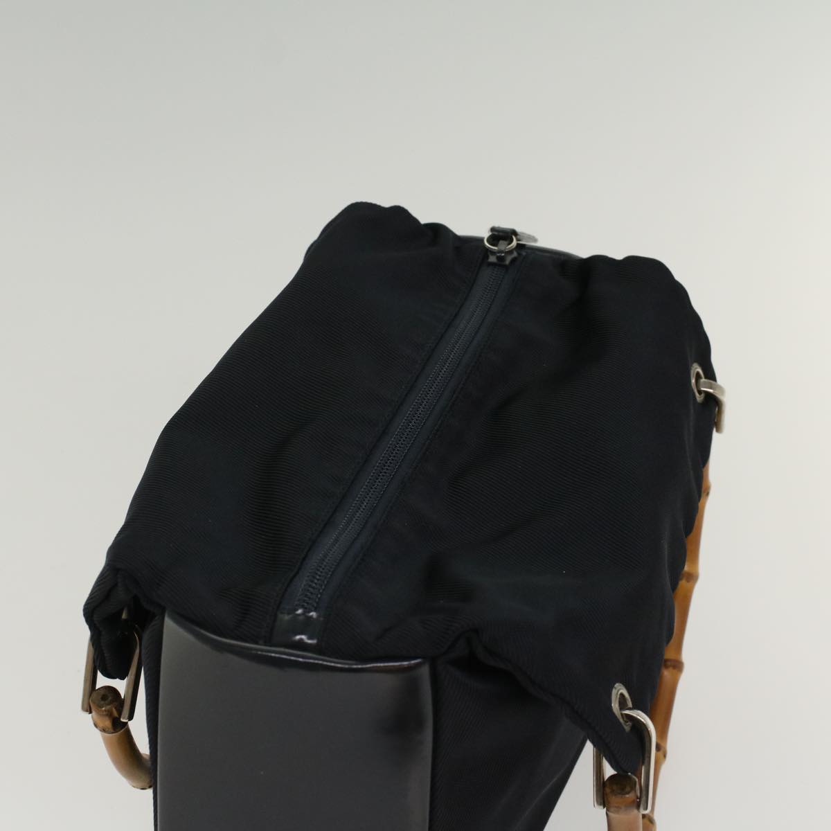 GUCCI Bamboo Hand Bag Nylon Black 000 3444 0580 ep1560