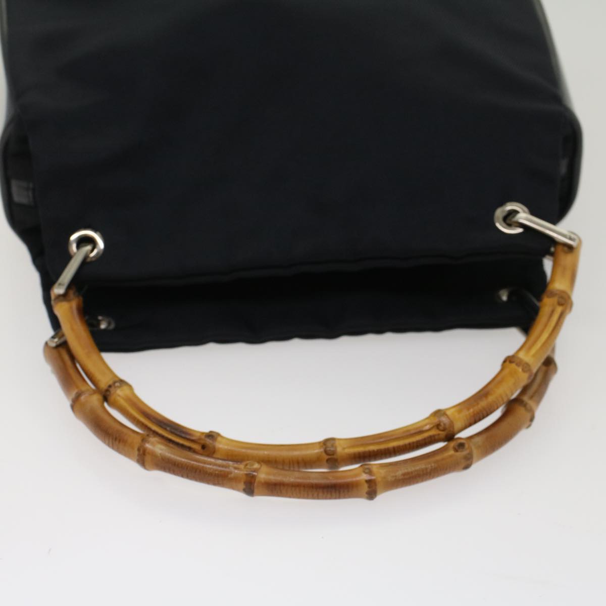 GUCCI Bamboo Hand Bag Nylon Black 000 3444 0580 ep1560