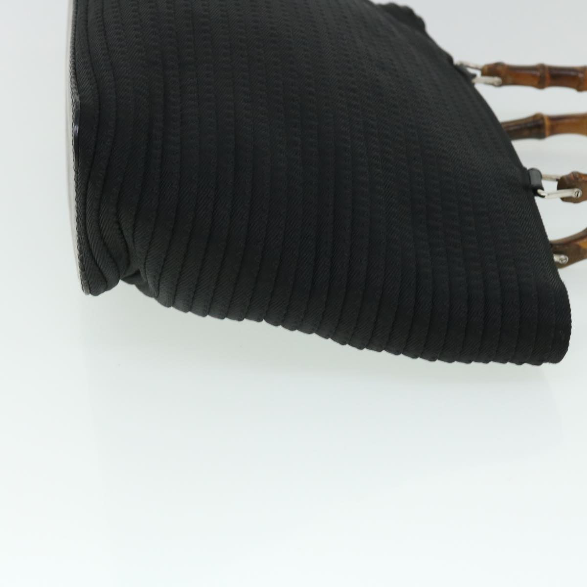 GUCCI Bamboo Hand Bag Canvas Black ep1561