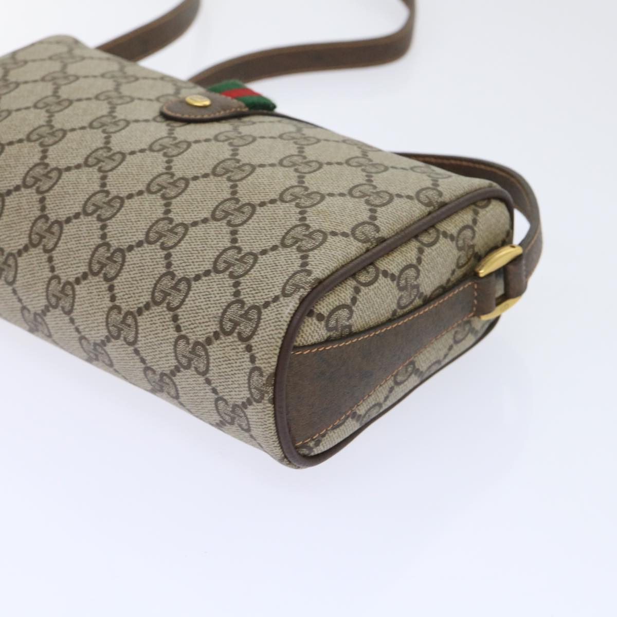 GUCCI GG Canvas Web Sherry Line Shoulder Bag Beige Red 89 02 018 ep1563