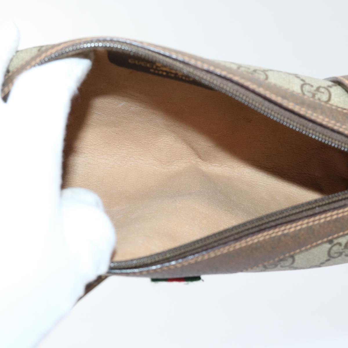 GUCCI GG Canvas Web Sherry Line Shoulder Bag Beige Red 89 02 018 ep1563
