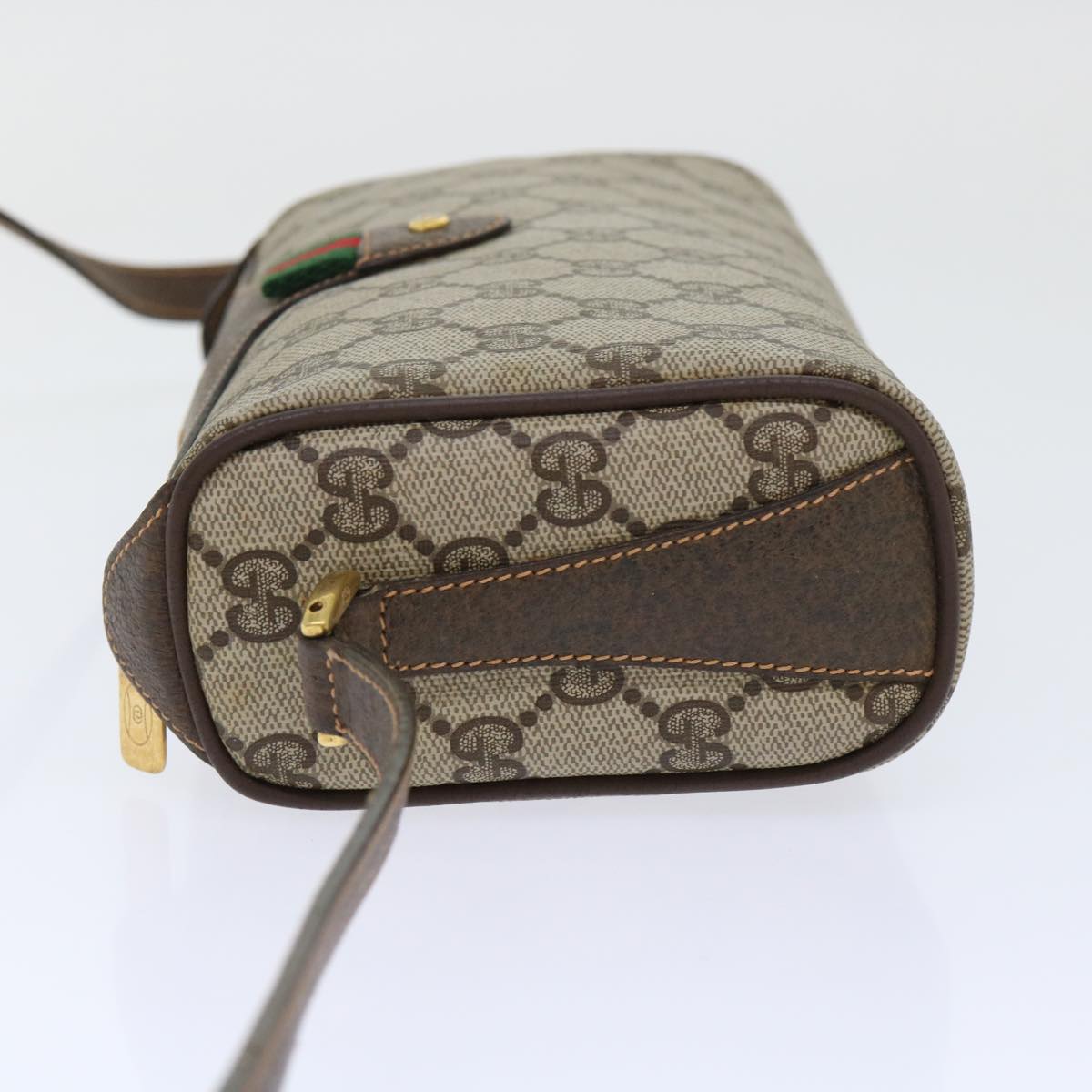 GUCCI GG Canvas Web Sherry Line Shoulder Bag Beige Red 89 02 018 ep1563