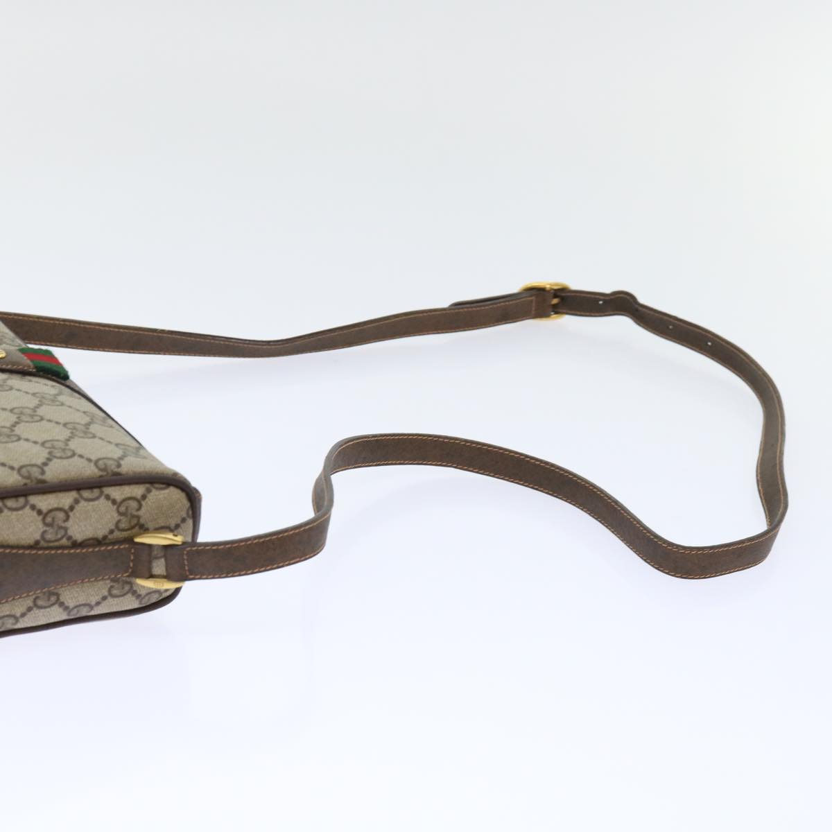 GUCCI GG Canvas Web Sherry Line Shoulder Bag Beige Red 89 02 018 ep1563