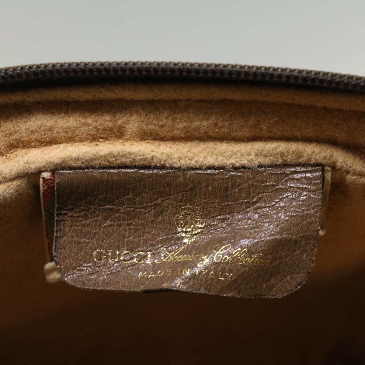 GUCCI GG Canvas Web Sherry Line Clutch Bag Beige Red Green 89 01 012 ep1565