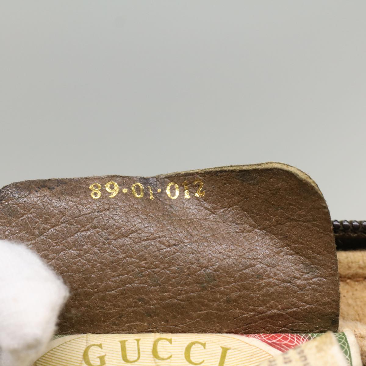 GUCCI GG Canvas Web Sherry Line Clutch Bag Beige Red Green 89 01 012 ep1565