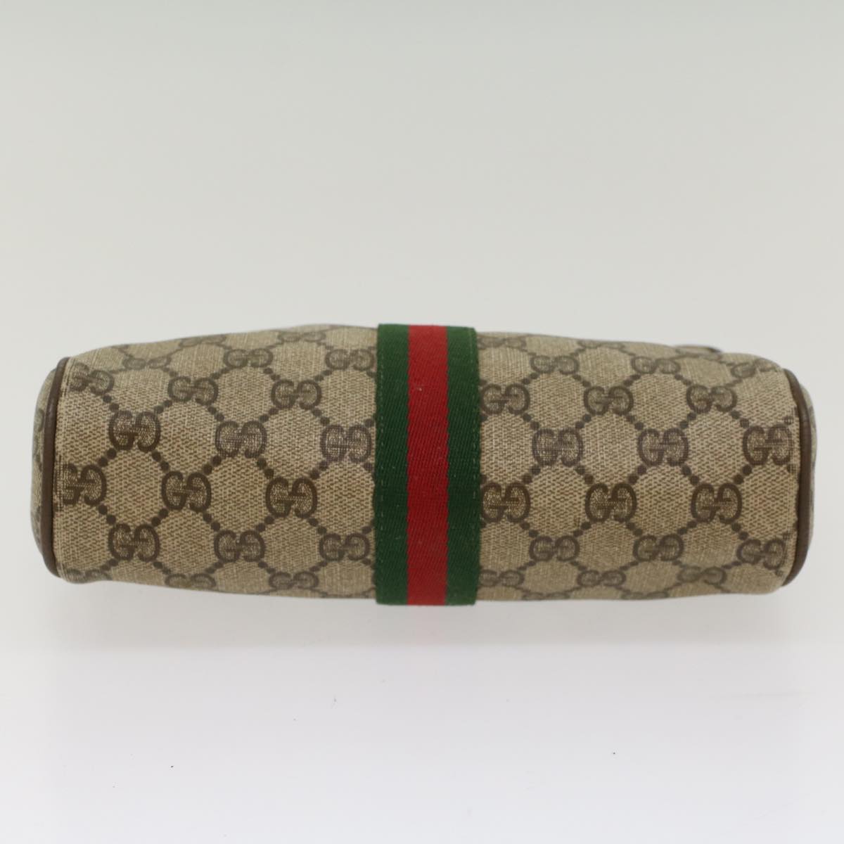 GUCCI GG Canvas Web Sherry Line Clutch Bag Beige Red Green 89 01 012 ep1565