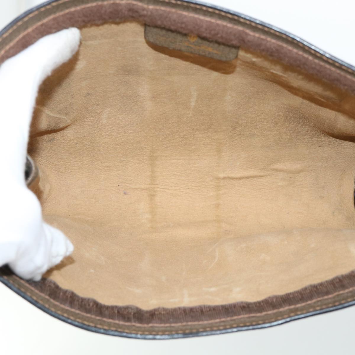 GUCCI GG Canvas Web Sherry Line Clutch Bag Beige Red Green 89 01 002 ep1566
