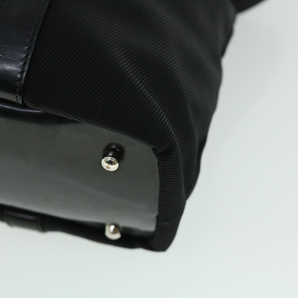 GUCCI Bamboo Hand Bag Nylon Black ep1568
