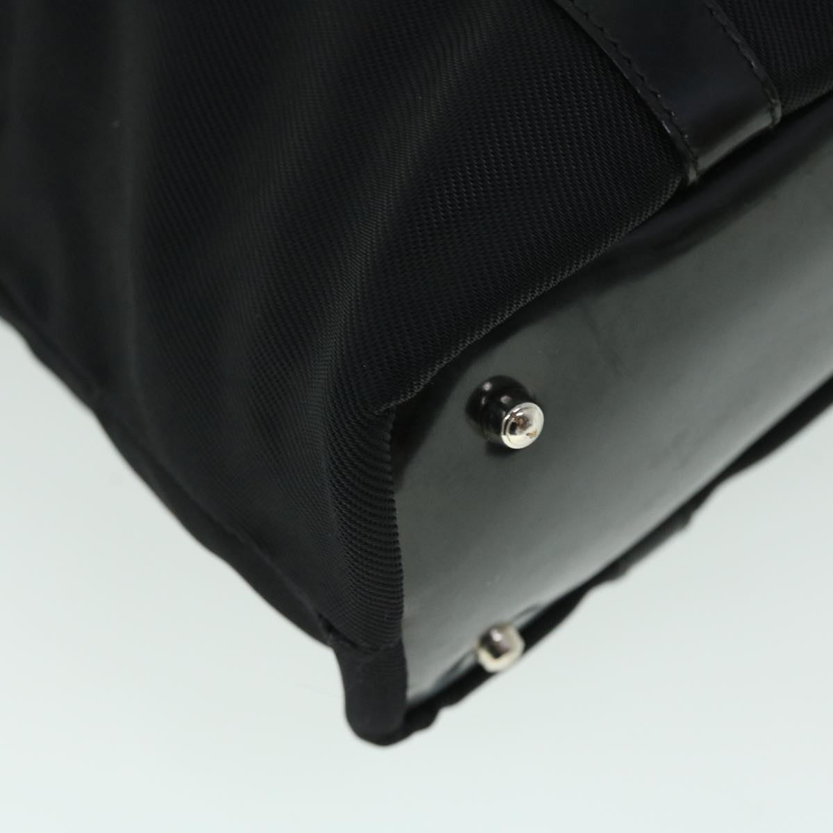 GUCCI Bamboo Hand Bag Nylon Black ep1568