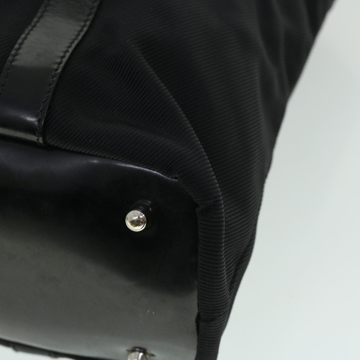 GUCCI Bamboo Hand Bag Nylon Black ep1568