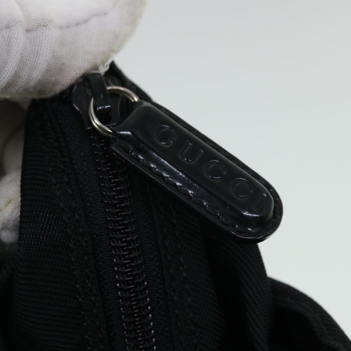 GUCCI Bamboo Hand Bag Nylon Black ep1568