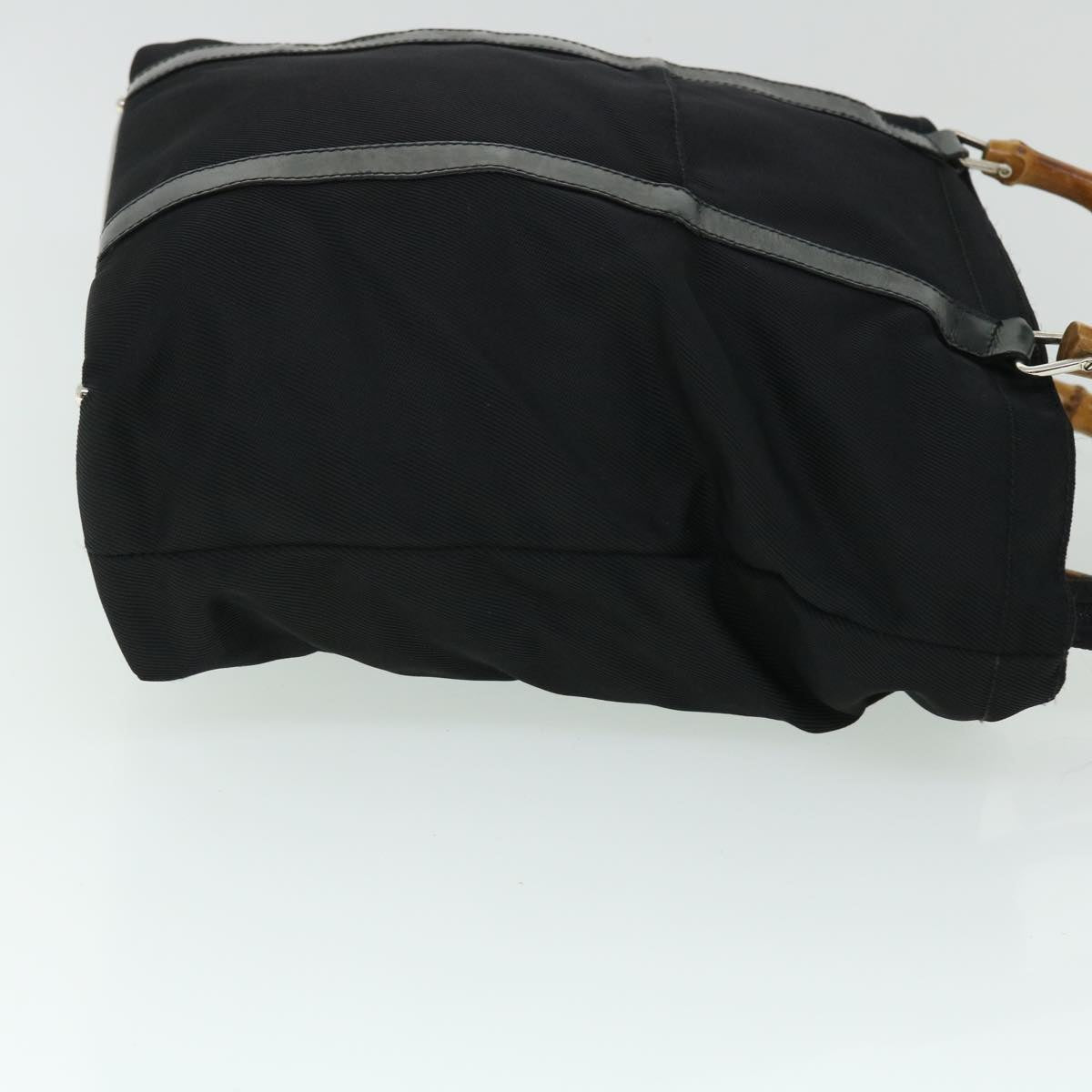 GUCCI Bamboo Hand Bag Nylon Black ep1568