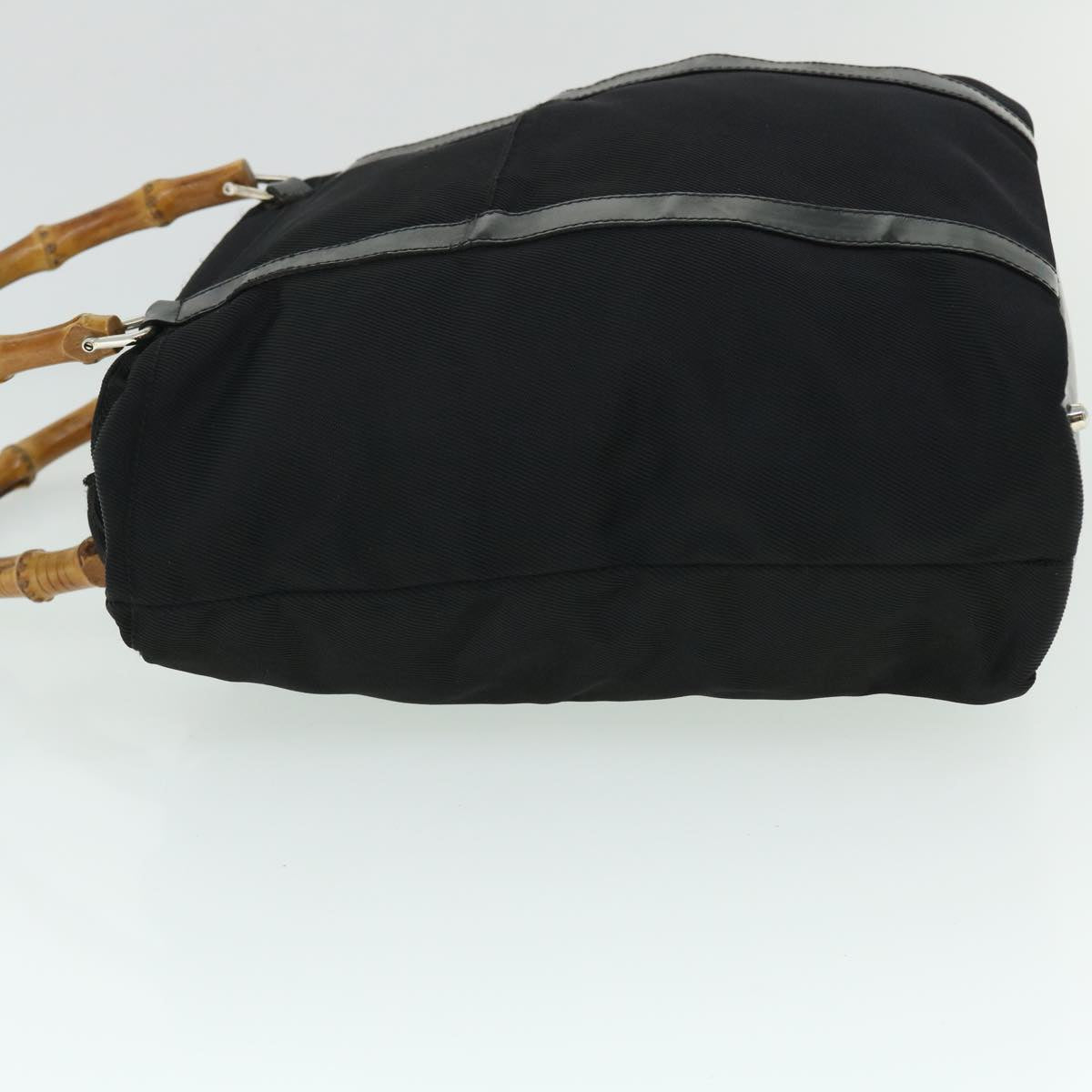 GUCCI Bamboo Hand Bag Nylon Black ep1568