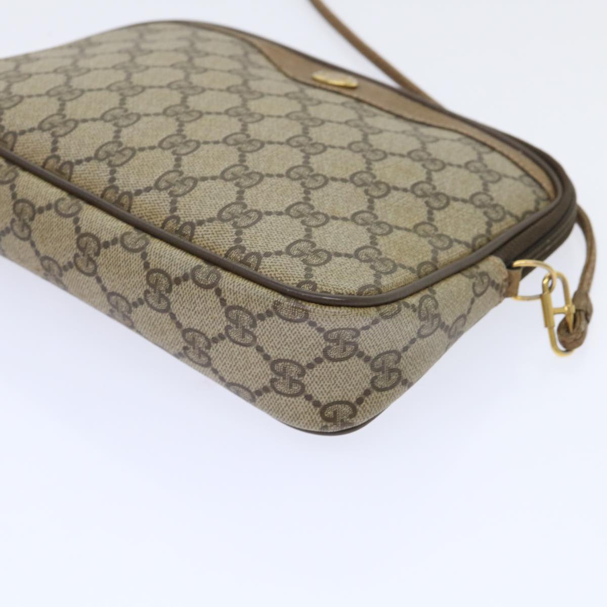 GUCCI GG Canvas Shoulder Bag PVC Leather Beige 97 02 068 ep1569