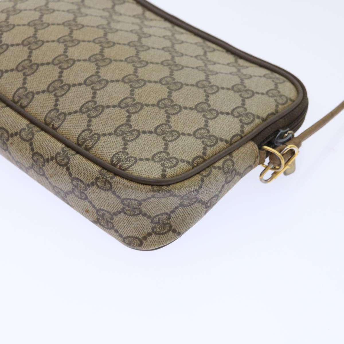 GUCCI GG Canvas Shoulder Bag PVC Leather Beige 97 02 068 ep1569