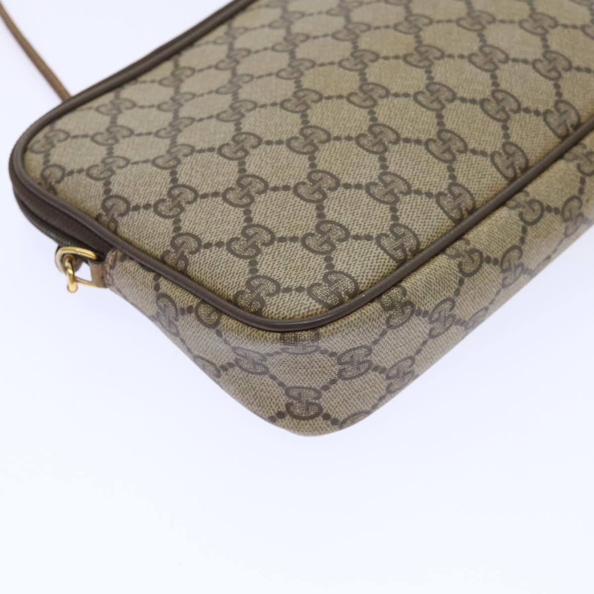 GUCCI GG Canvas Shoulder Bag PVC Leather Beige 97 02 068 ep1569