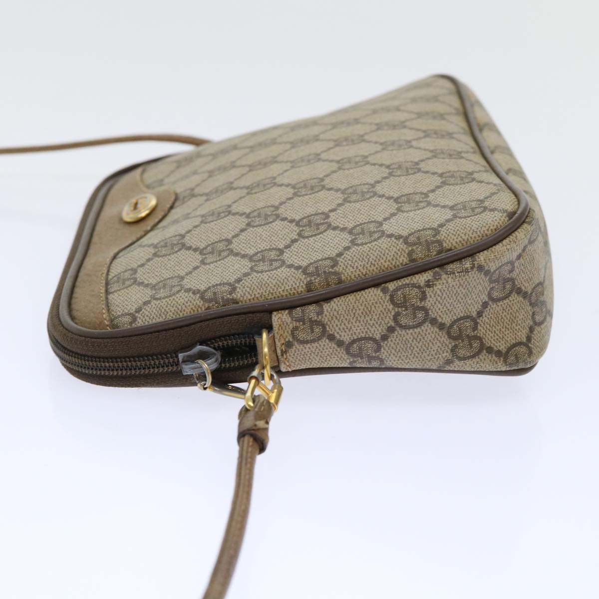 GUCCI GG Canvas Shoulder Bag PVC Leather Beige 97 02 068 ep1569