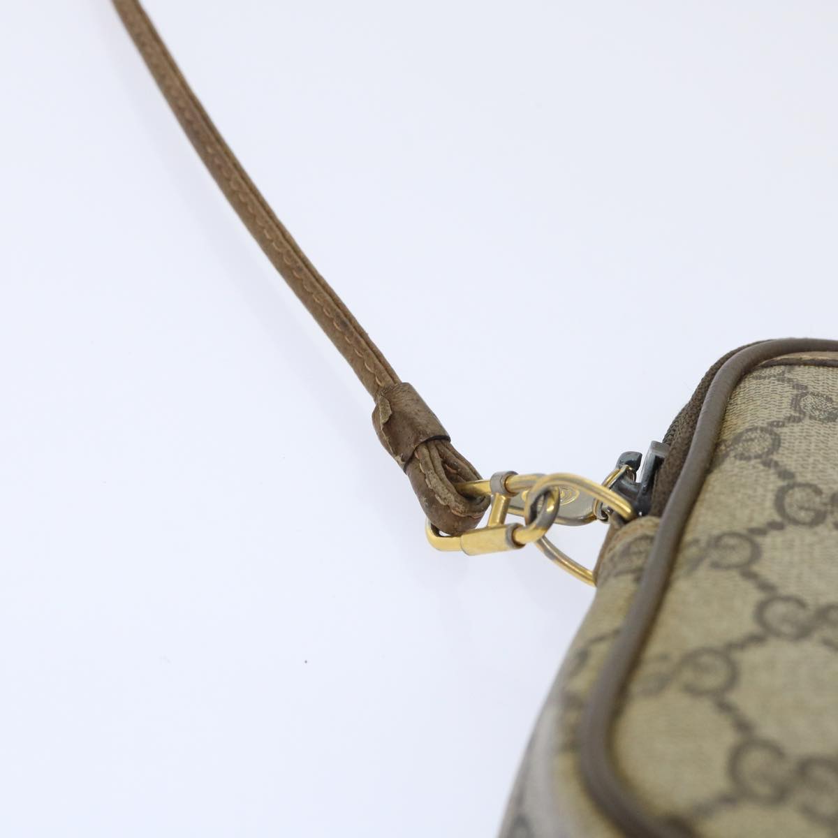 GUCCI GG Canvas Shoulder Bag PVC Leather Beige 97 02 068 ep1569