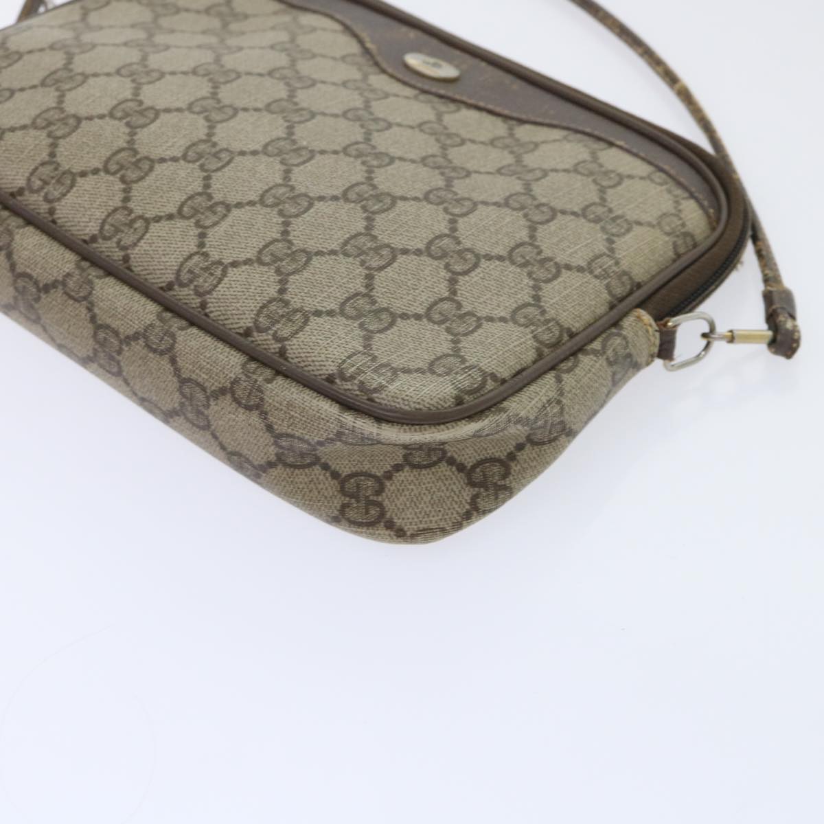 GUCCI GG Canvas Shoulder Bag PVC Leather Beige 97 02 068 ep1573