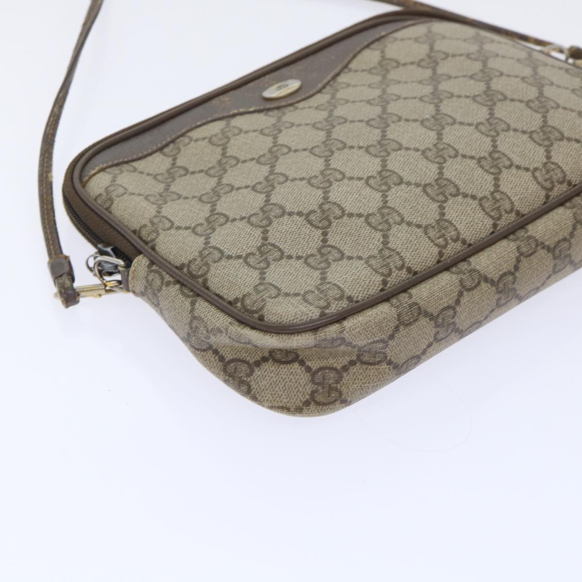 GUCCI GG Canvas Shoulder Bag PVC Leather Beige 97 02 068 ep1573