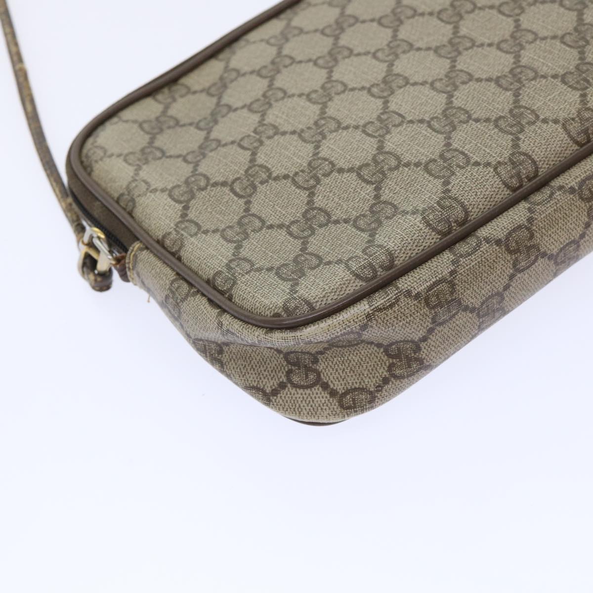 GUCCI GG Canvas Shoulder Bag PVC Leather Beige 97 02 068 ep1573