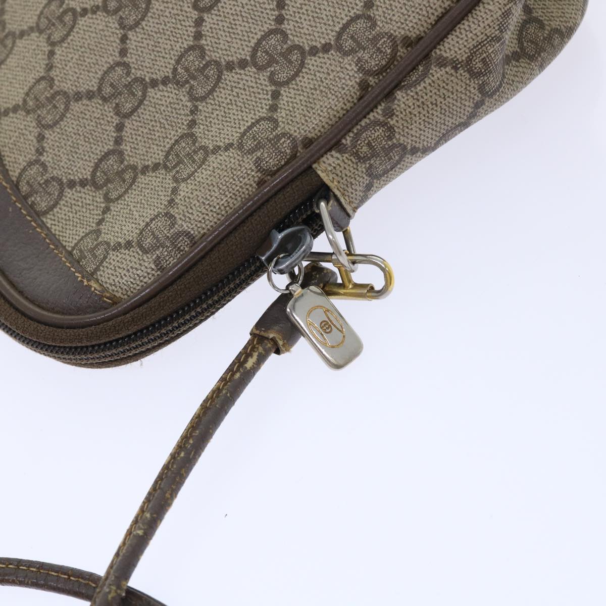 GUCCI GG Canvas Shoulder Bag PVC Leather Beige 97 02 068 ep1573