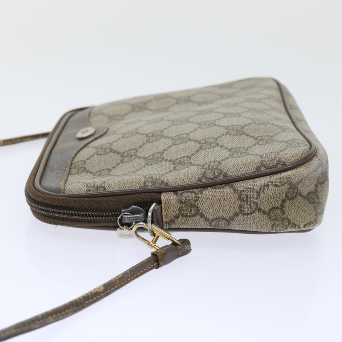 GUCCI GG Canvas Shoulder Bag PVC Leather Beige 97 02 068 ep1573