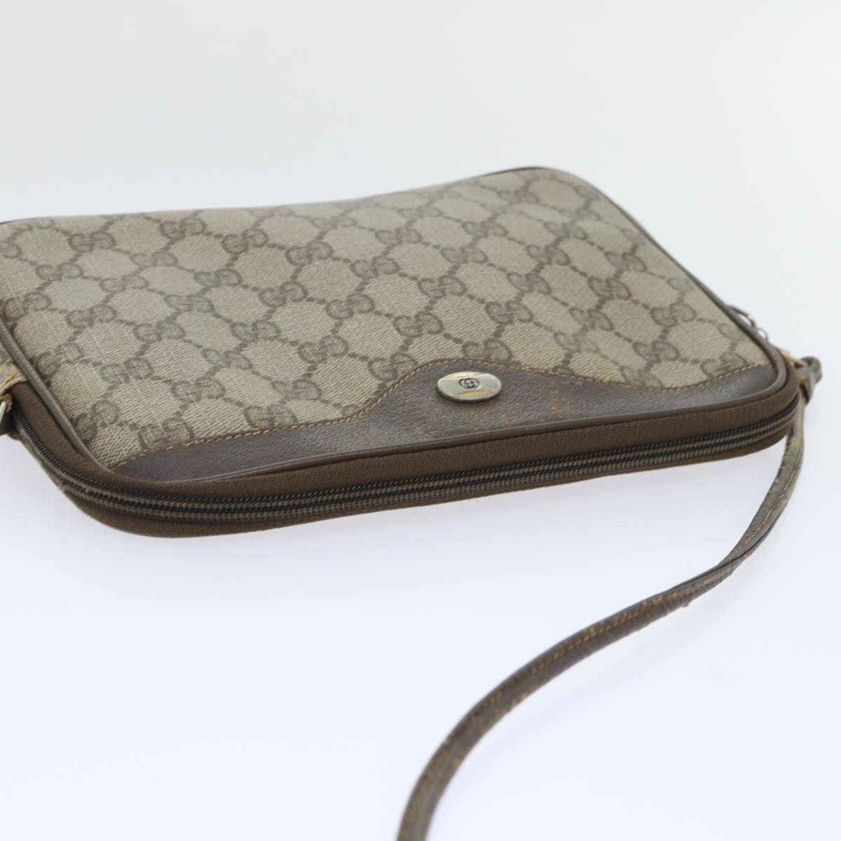 GUCCI GG Canvas Shoulder Bag PVC Leather Beige 97 02 068 ep1573
