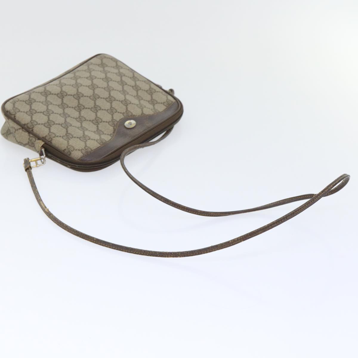GUCCI GG Canvas Shoulder Bag PVC Leather Beige 97 02 068 ep1573