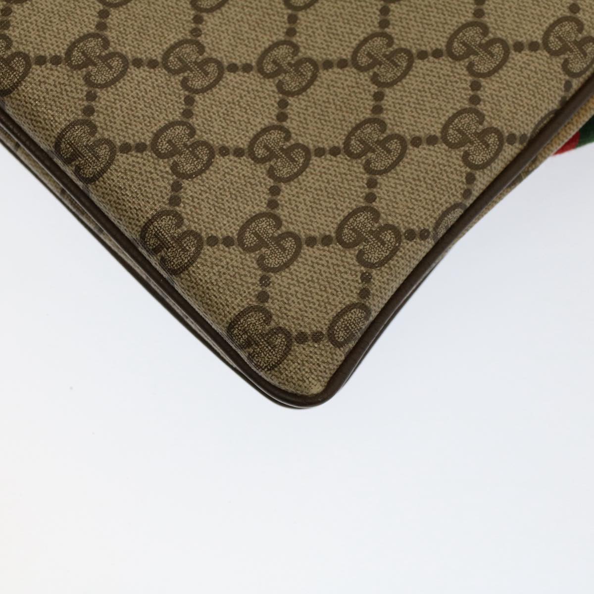 GUCCI GG Canvas Web Sherry Line Shoulder Bag Beige Red Green ep1575