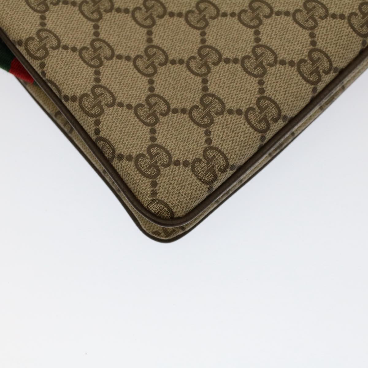 GUCCI GG Canvas Web Sherry Line Shoulder Bag Beige Red Green ep1575