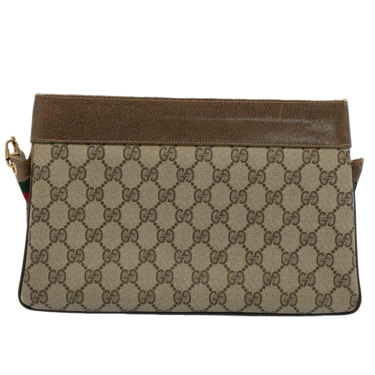 GUCCI GG Canvas Web Sherry Line Shoulder Bag Beige Red Green ep1575